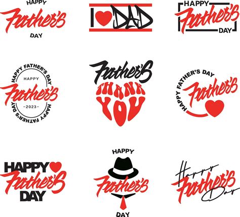 HAPPY Father's dad daddy day LOGO font type calligraphy 25860540 Vector ...