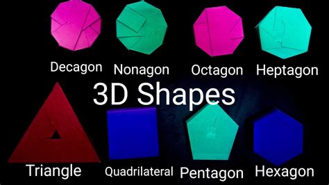 3d Shapes । Different Types Of Prisms Youtube