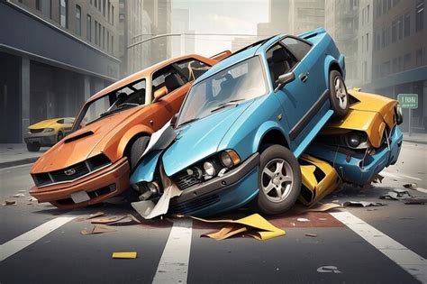 Ilustraci N Del Concepto De Accidente Automovil Stico Foto Premium