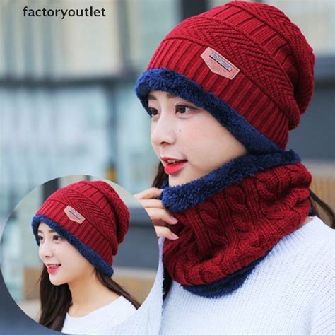 Fcph Winter Hats For Men Skullies Beanie Hat Winter Cap Men Women Wool Scarf Caps Fcc Shopee