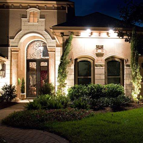 Exterior Low Volt And Led Custom Home Lighting Design Install Texas