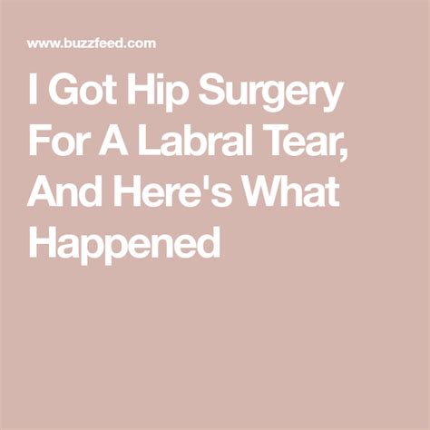 Hip Labrum Tears Artofit