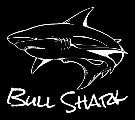 Bull Shark Sketch Cool Shark Digital Art by Kevin Garbes | Pixels