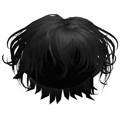 Black Messy Wolf Cut Hair S Code Price RblxTrade