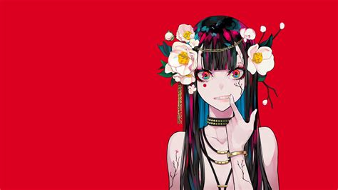 red anime background 6