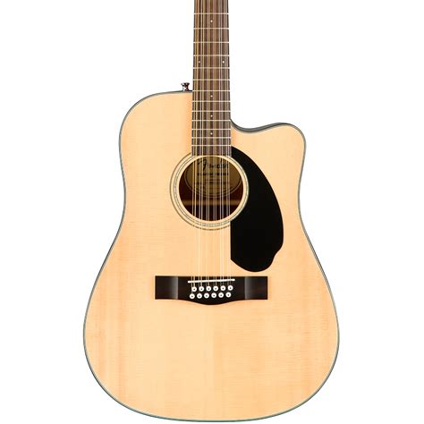 Fender CD-60SCE Dreadnought 12-String Acoustic-Electric Guitar Natural ...