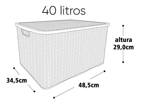 Kit 2 Caixas Organizadoras Rattan Cesto Grande 40 Litros MercadoLivre