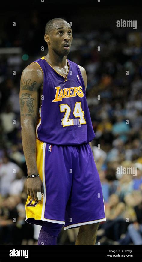 Los Angeles Lakers Shooting Guard Kobe Bryant 24 During Game 4 Of A First Round Nba Basketball