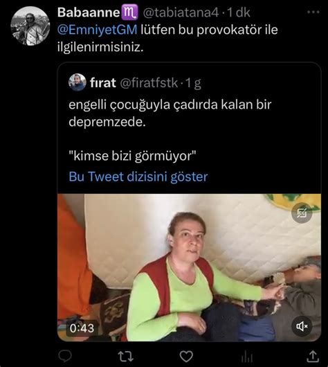 Bulutsuz on Twitter RT firatfstk depremzede engelli çocuğun annesi