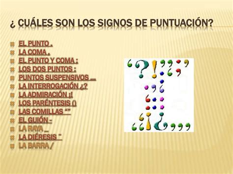 Ppt Los Signos De PuntuaciÓn Powerpoint Presentation Free Download