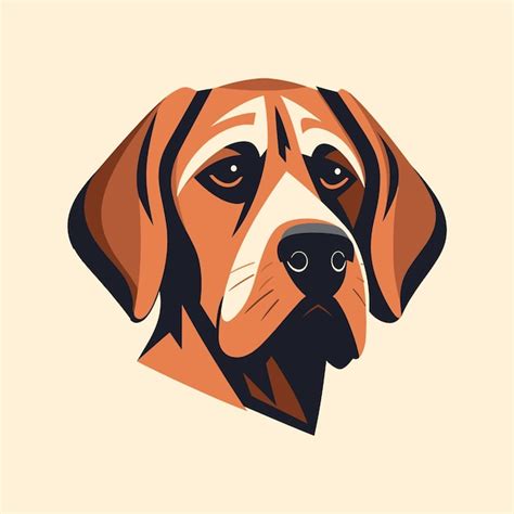 Premium Vector | A logo of a brown dog