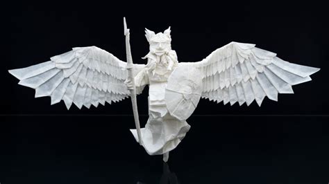 Juho Könkkölä's origami figures are made with a single piece of paper