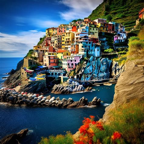 Premium Photo Picturesque Coastal Townscape