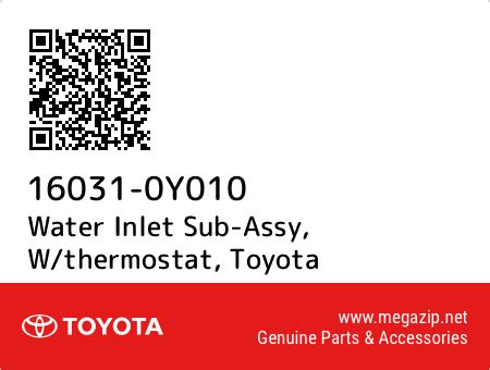 Y Water Inlet Sub Assy W Thermostat Toyota Oem Megazip Net