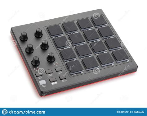 Controlador De Teclado Midi Foto De Archivo Imagen De Primer Botones