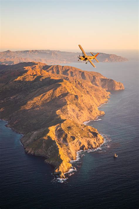 Kodiak 100 Airplane Over Catalina Island Air To Air Aerial Aviation