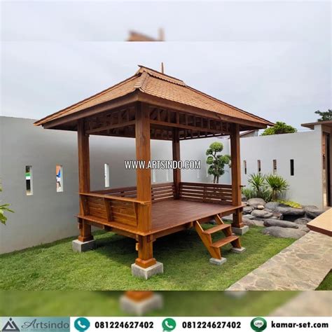 Konsep Desain Gazebo Atap Limas K Dekorasi Rumah