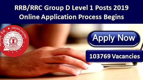 RRB RRC Group D Level 1 Posts 2019 Apply Online Till 12th April