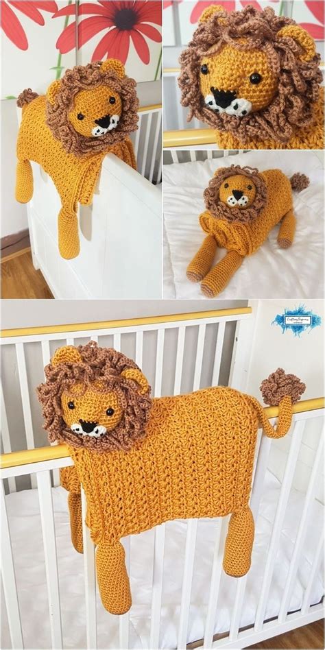 Safari Lion Baby Blanket Folds Into A Toy Can Be Used As A Playmat