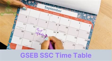 Gseb Ssc Time Table 2025 Pdf Download Gujarat Board Announced 10th