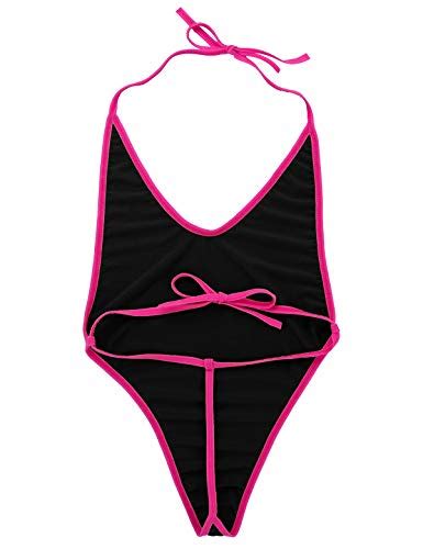 Easyforever Women S See Through Swimsuit High Cut Micro Monokini Bikini