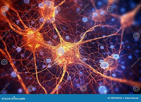 Neuronal Networks In The Brain Active Nerve Cells 3d Illustration