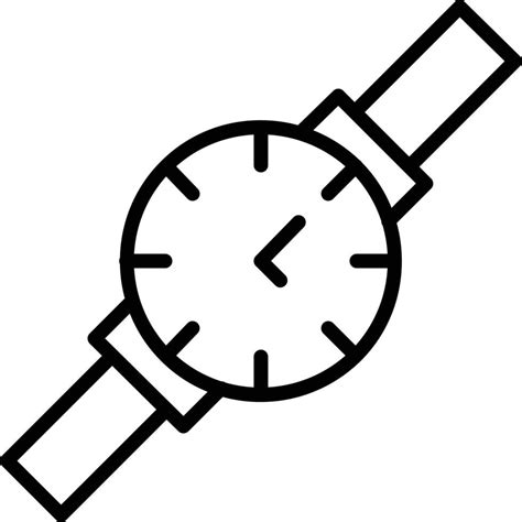 Watch Line Icon Vector Art At Vecteezy