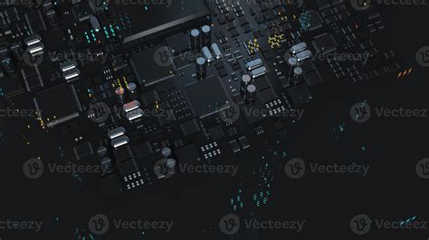 the variety of different types of chips and electronic components on ...