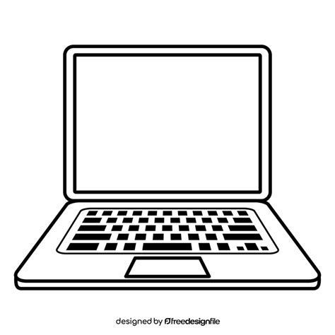 Laptop drawing black and white clipart free download