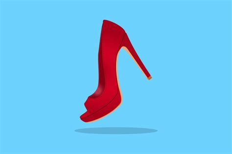 Womens High Heel Shoe Vector Icon Illustration