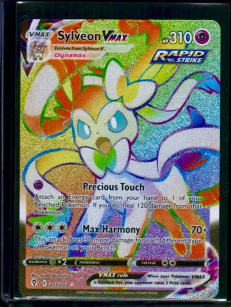 SYLVEON VMAX 211 203 Evolving Skies Rainbow Rare Secret Pokemon NM M