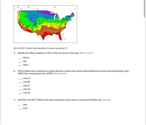 Solved Use the IECC Climate Zone map aboee to ansaver | Chegg.com