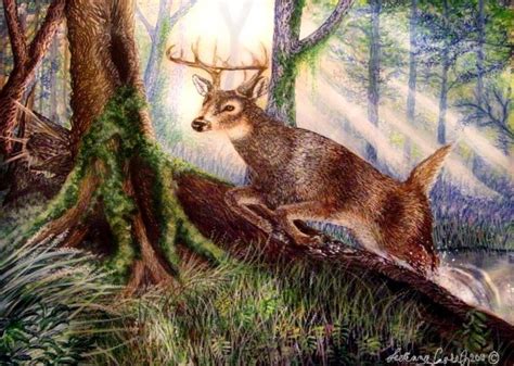 Acrylic Deer Painting by Wood-Splitter-Lee.deviantart.com | Deer ...