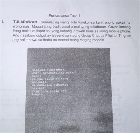 Sumulat Ng Isang Tula Tungkol Sa Kahit Anong Paksa Na Iyong Nais Maari Itong Tradisyunal O