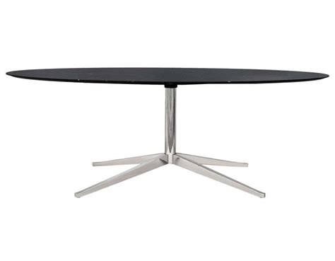 Florence Knoll Mid Century Modern Oval Marble Dining Table Or Desk By