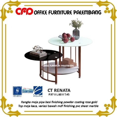 Jual Meja Tamu Siantano CT RENATA Coffee Table Meja Sofa Meja Kaca