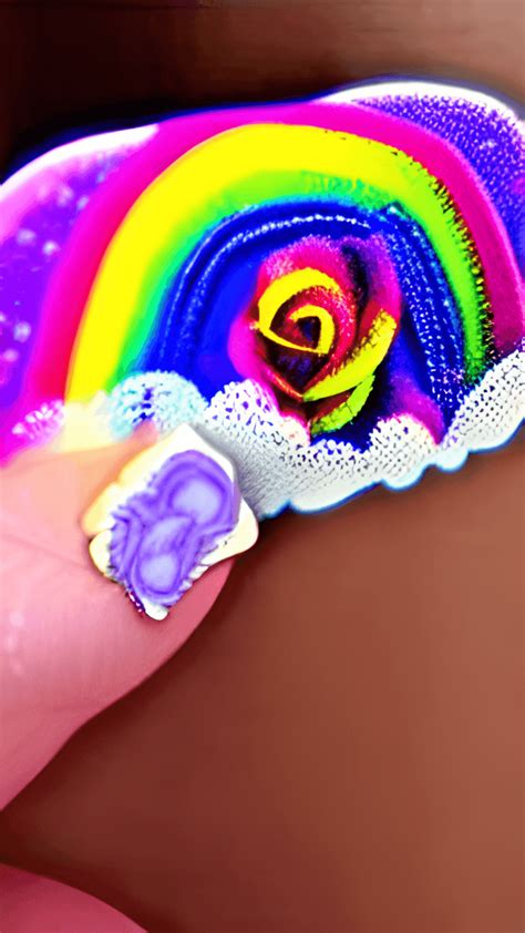 Intricate Detail Rainbow Cotton Candy Clouds Hyper Realistic · Creative