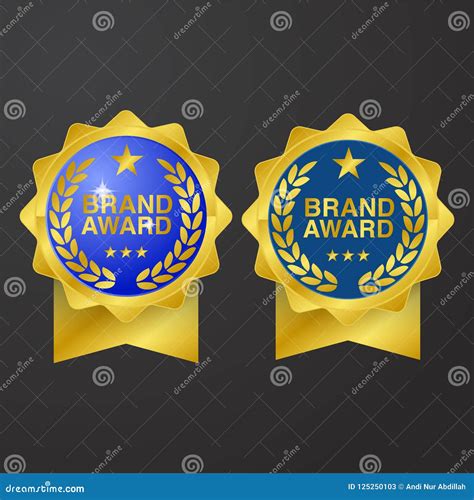 Realistic Gold Medal Brand Award For Product Service Or Achievement