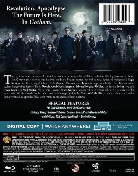 Gotham The Complete Third Season Blu Ray Blu Ray Barnes Noble