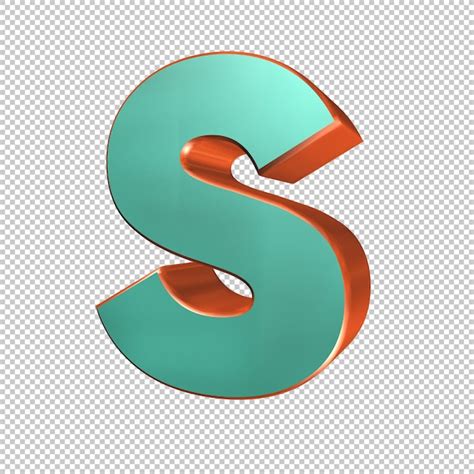 Premium PSD | Letter S 3d render