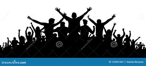 Party Crowd People Silhouette. Stock Vector - Illustration of crowd ...