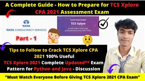 Tcs Xplore Cpa Updated Exam Pattern Tcs Xplore Camera