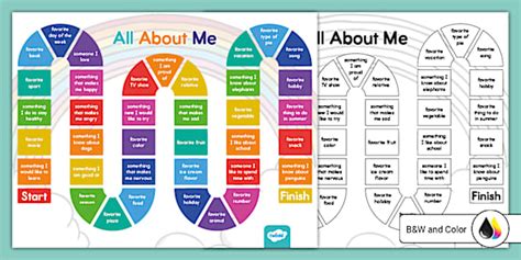 All About Me Board Game L Enseignant A Fait Twinkl