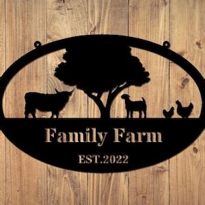 Custom Metal Farmhouse Decor Metal Farm Sign Outdoor Farmhouse Decor ...