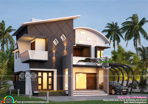 Stunning Ultra Modern 4 Bhk Kerala House Plan Kerala Home Design