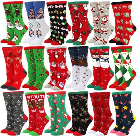 Calcetines Navide Os Para Hombre Y Mujer Calcet N De Algod N