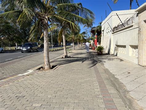 Beach Strolling At Mama Ngina Waterfront Near The Likoni Ferry In