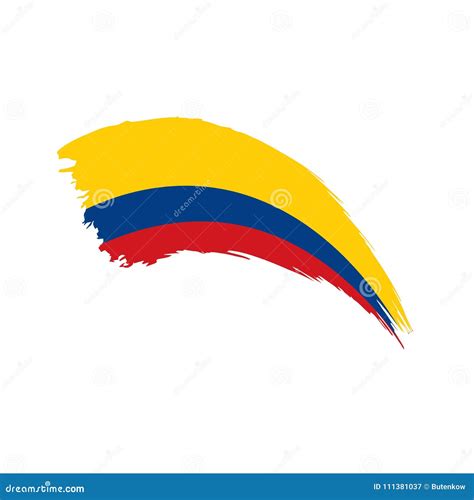 Bandera De Colombia Ejemplo Del Vector Ilustración Del Vector