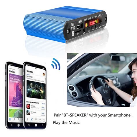 Carte décodeur MP3 Bluetooth 5V 12V Module USB TF Radio FM lecteur