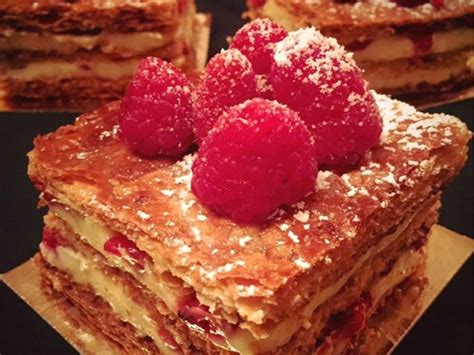 Mille feuilles aux framboises Recette par gâteau et cuisine rachida